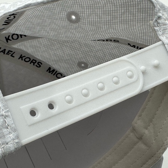 Michael Kors Men's Baseball Hat OS White MK SIG SPORT Performance - Picture 11 of 12